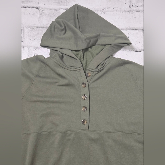 Ricki’s Olive Green Button Front Hoodie Soft Casual Sweatshirt - Size XXL - Picture 8 of 11